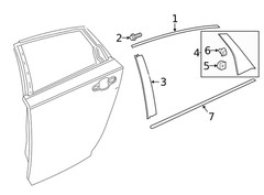 18′-19′ HONDA ACCORD RH Rear Door Center Garnish