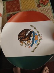 MEXICO CIRCULAR FLAG MAP DECAL STICKER LAPTOP CAR LAMINATED FREE GIFT