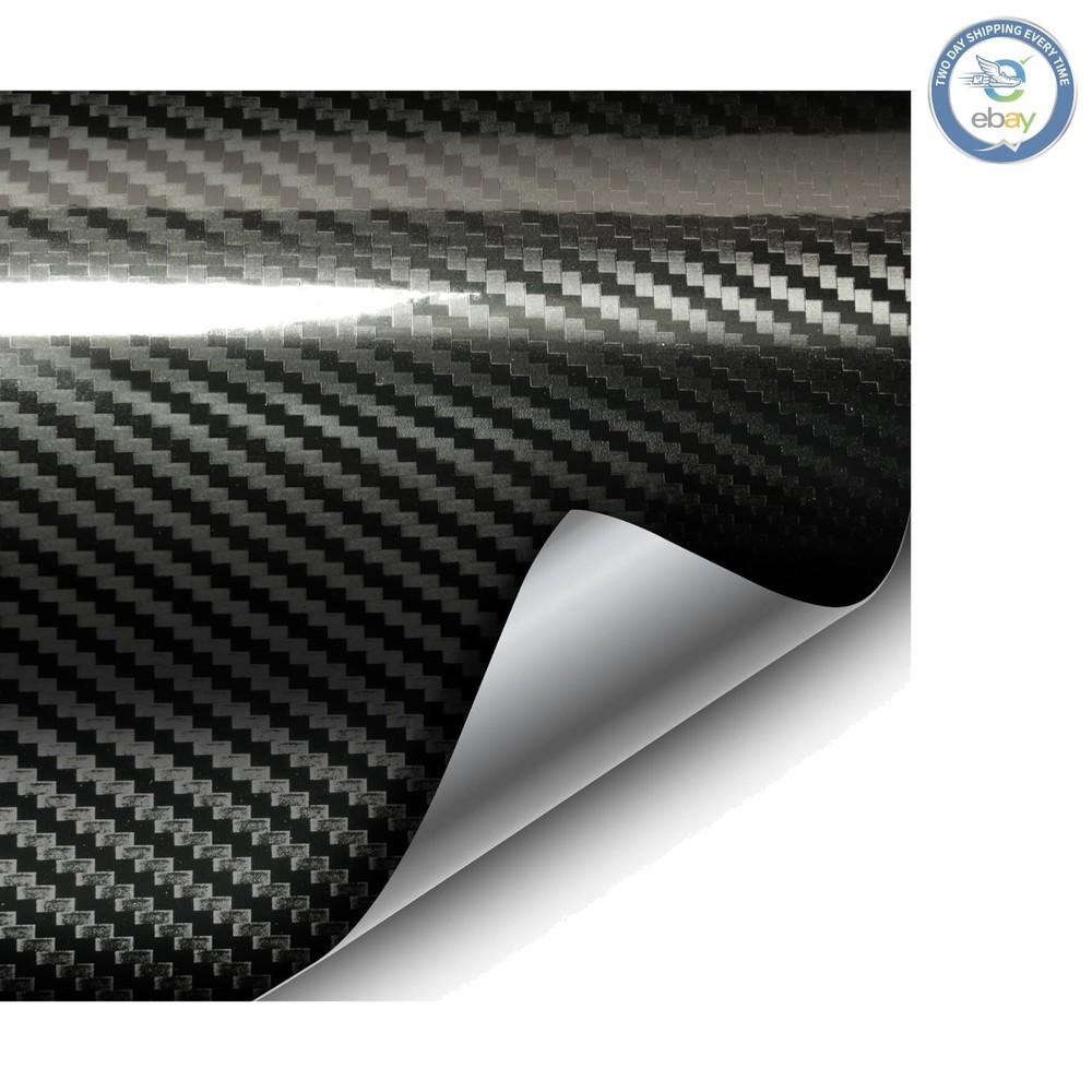 Durable Carbon Fiber Vinyl Automotive Wrap | 1ft x 5ft, Scratch Resistant Finish