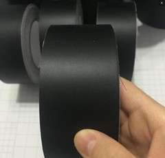 Adhesive Metallic Matte Flat Black Vinyl Tape , Automotive Grade Car Wrap Film