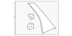 Genuine Honda Garnish L Rear Door Pillar 72761-TVA-A02