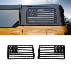 Black Rear Window Sticker Trim Decals For Ford Bronco 2021+ US Flag Accessories
