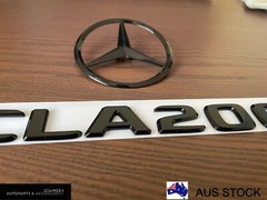 Gloss Black CLA200 logo Replacement Decal Badge Sticker For Mercedes W117 C117