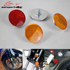 2pcs ECE / SAE Round Reflective Reflector Bolt On For Motorcycle ATV Car Trailer