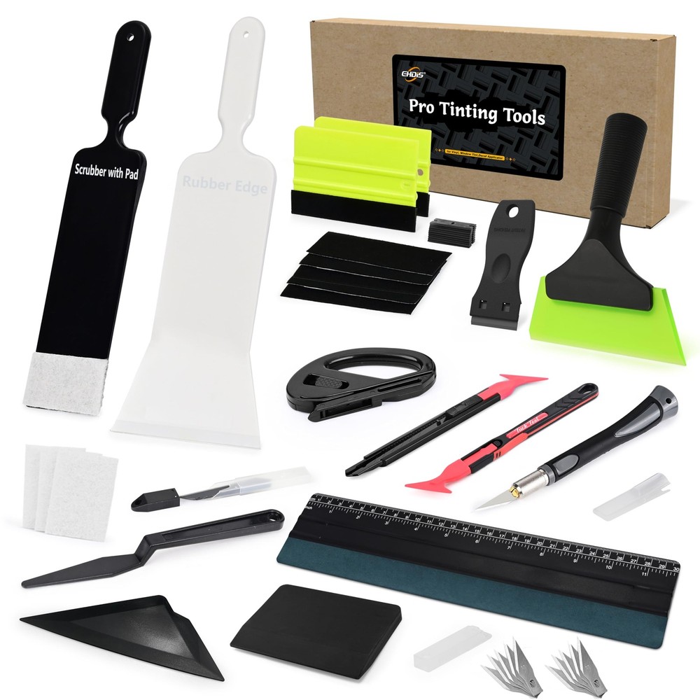 EHDIS Window Tint Kit Vinyl Wrap Tool with Bulldozer Squeegee,Windshield Mix