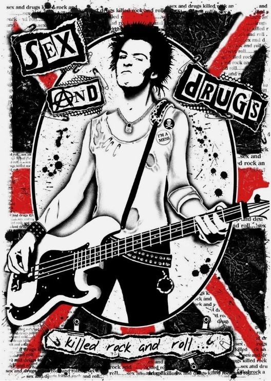 Sid Vicious Sticker (5 Inch) Waterproof Adhesive Peel & Stick Car Bumper