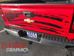 2007-2018 For Chevy Silverado Decals Flag Stripes Tailgate Graphic Vinyl Sticker