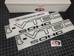 I-VTEC SOHC 12″ (2-Pack) Vinyl Decal Vtec Sticker fits Honda Civic Si Type R RSX