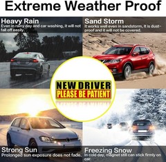 Student Driver Car Magnet Set: Humorous Safety Signs for Teen Drivers (3 Pcs)