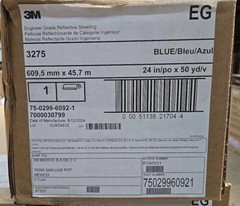 3M 75029960921 Engineer Grade Reflective Sheeting 3275, Blue, 24 in wide