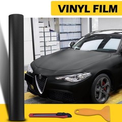*Genuine 30cm Matte Black Vinyl Wrap Car Film Decal Sticker Bubble Free Scraper