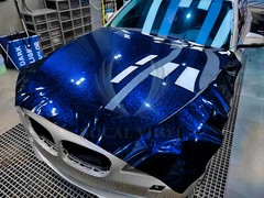 ESSMO PET Marble Forged Gloss Carbon Fiber Royal Blue Vehicle Vinyl Wrap Decal