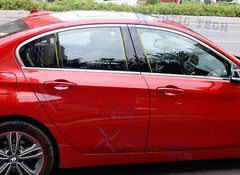 Piano Black Pillar Posts For BMW 3-Series E90 2005-12 Sedan Door Trim Cover Kit
