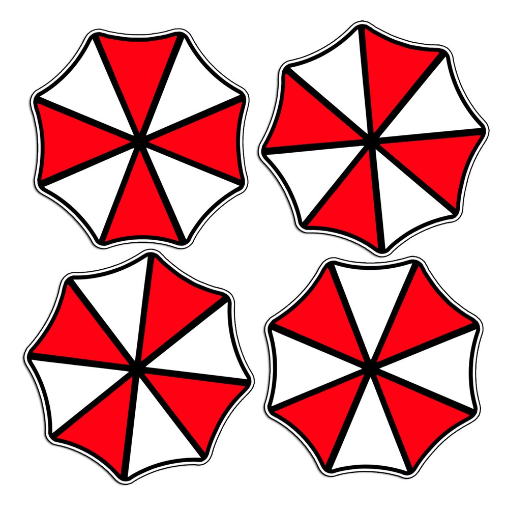Umbrella Corporation 2″ round logo Resident Evil Sticker Car Vehicle Vinyl Decal