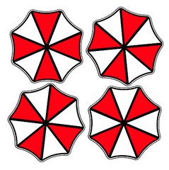 Umbrella Corporation 2″ round logo Resident Evil Sticker Car Vehicle Vinyl Decal