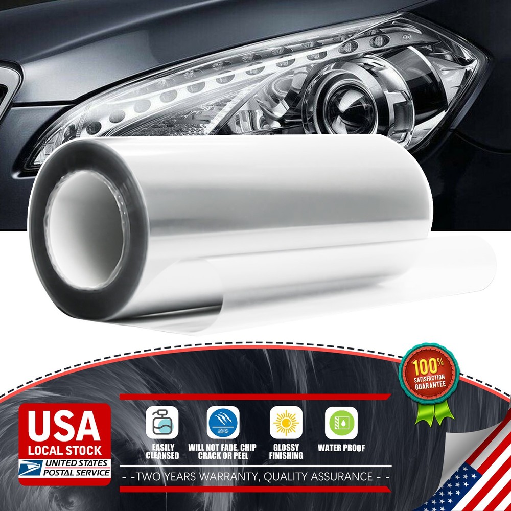 8 Colors Gloss Dark Black Smoke Headlight Taillight Fog Light Tint Film Vinyl