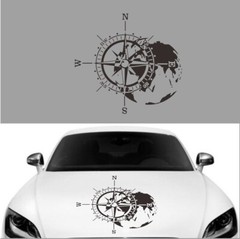 Compass Totem Vinyl Decal Sticker Black for Car Truck Bumper Body Window Decor