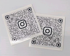 2 Pcs – Custom QR code – white background – LAMINATED