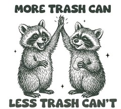 Funny Raccoons Phone Sticker (2 Inch) Waterproof More Trash Can Feral