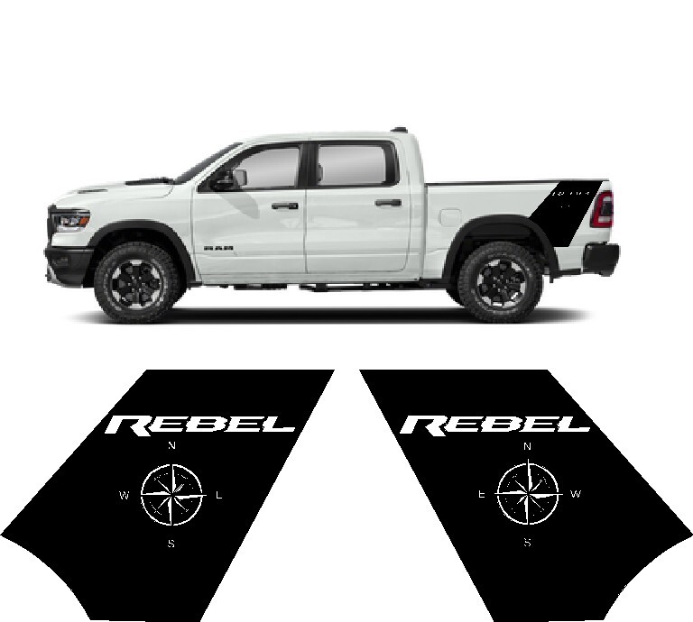 Bed Graphics. Compatible With DODGE RAM Rebel Compass .. Both Sides