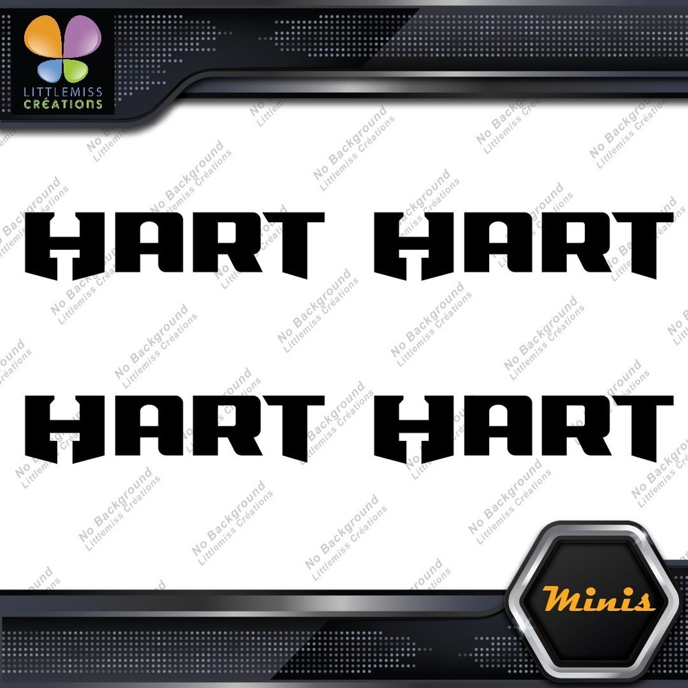 Compatible Hart Tools Name Only Logo Pack of 4 MINI SIZE Decals Stickers Vinyl