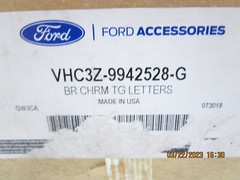 Genuine Ford OEM VHC3Z-9942528-G Tailgate Chrome Lettering