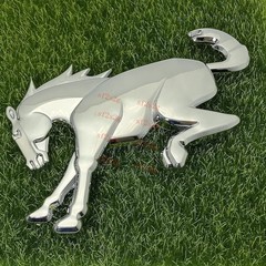 2pcs Silver for 2020-2022 Rear 3D Bucking Horse Tailgate 3D New Ornaments