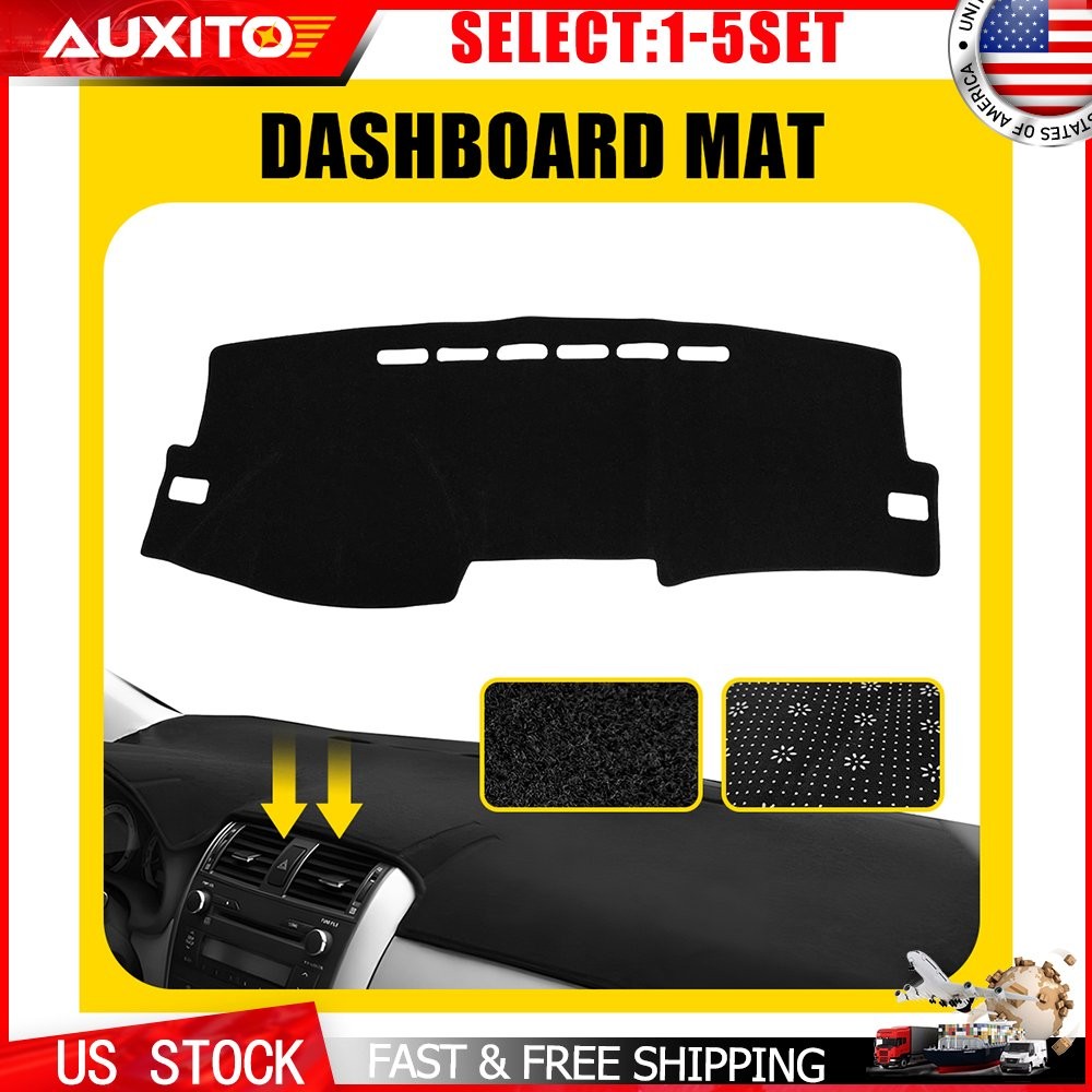 Black Dashboard Mat Cover For Toyota Corolla 2009 2010 2011 2012 13 Carpet 1-5X