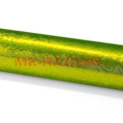 PET Damascus Steel Forged Carbon Fiber Lime Green Car Vinyl Wrap Decal Sticker