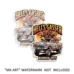 Hells Gasser Cerberus Fits Bel Air Built Not Bought Rat Rod 2 Pack MK102