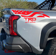Tacoma Tundra 2024 2025 TRD Off Road Flag vinyl decals Fit Toyota bedsides