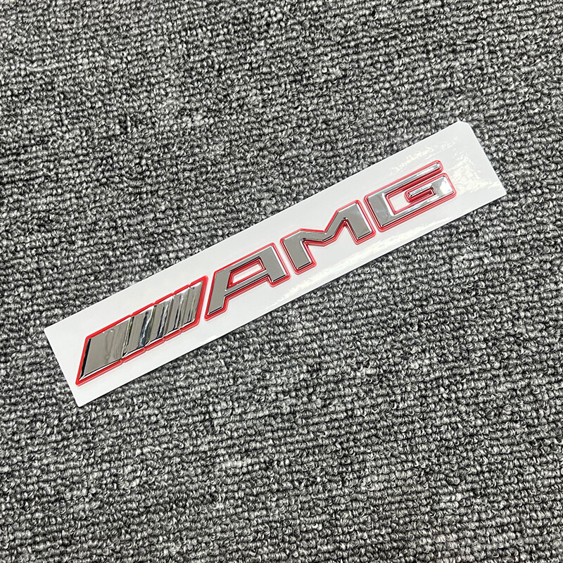 Silver Red Rear Trunk Decal Badge Emblem FOR Mercedes-Benz AMG A C E CLS class