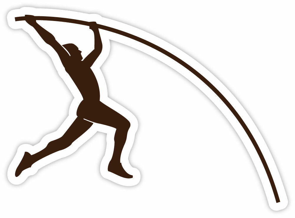 Pole vault sticker decal 5″ x 4″