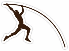 Pole vault sticker decal 5″ x 4″