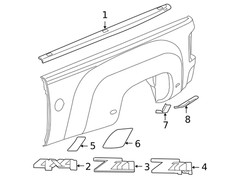 Genuine GM Pickup Box Side Rear Decal 25798301