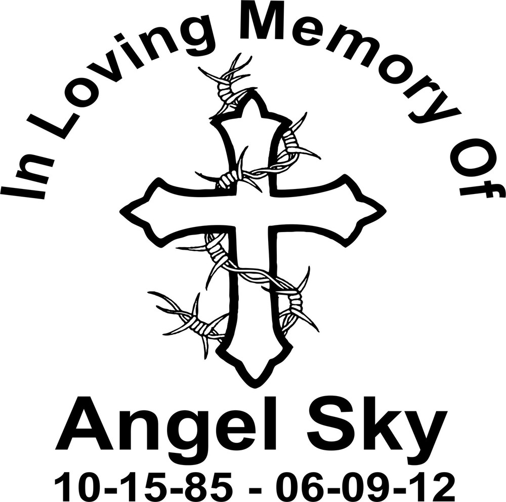 Custom In Memory of Cross Barb Wire Car Truck Window Vinyl Decal Sticker