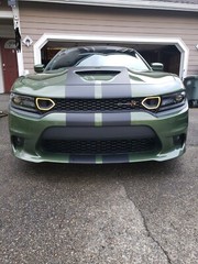 Custom REFLECTIVE UPPER GRILLE BEZEL OVERLAYS FITS Dodge Charger 2015 – 2023