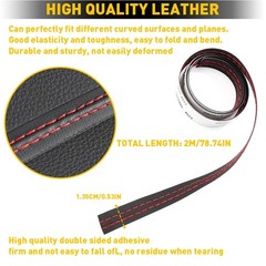 2M PU Leather Car Dashboard Decor Line Strip Sticker Moulding Trim Access A