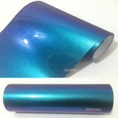 Chameleon Car Pearl Gloss Metal Glitter Chrome Vinyl Wrap Sticker Purple Blue US