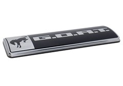 Ford Black on Chrome G.O.A.T. Badge for Bronco and Bronco Sport (1 Count)