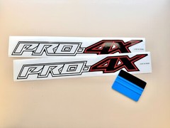 Pro-4X Four Wheel Drive Decal Stickers Size 18 x 2.5 inch (Set of 2)