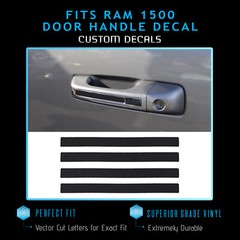 For 2019+ Ram 1500 Door Handle x4 Insert Stripe Inlay Accent Decals – Flat Matte