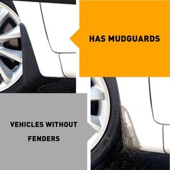 4PCS Front&Rear Black Universal Splash Guards Mud Flaps for Chevrolet Car Pickup
