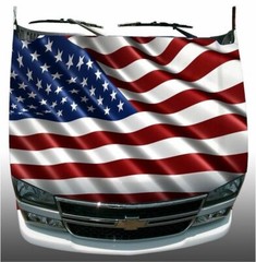 American flag Hood Wrap Sticker Vinyl Graphic Decal
