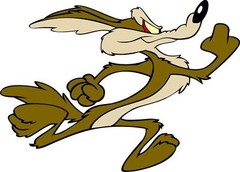 WILE E COYOTE RUNNING RIGHT or LEFT STICKER 3M USA TRUCK HELMET WINDOW CAR BIKE