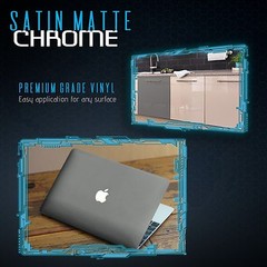 Satin Matte Chrome Metallic Vinyl Film Wrap Sticker Bubble Free Air – GUNMETAL