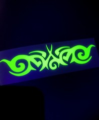 Fluorescente Neon Tribal Butterfly Decal, Decorative Stickers For DIY Projects
