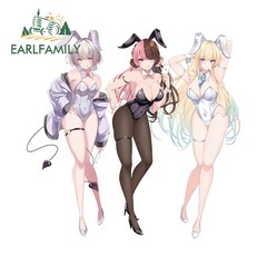EARLFAMILY 5.1″ Sexy Anime Bunny Girls Car Stickers Creative ATV Scooter Decals