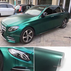 Flexible Pearl Metal Car Wrap Sticker Glitter Satin Chrome Vinyl Film Emerald US