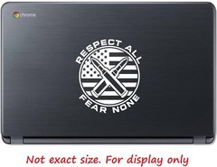 Bullets Respect All Fear None Circular American Flag Decal Sticker Vinyl Graphic
